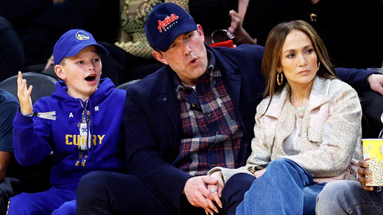 Jennifer Lopez and Ben Affleck Enjoy Lakers Game with Son Samuel
