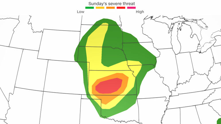 Millions in Central Plains Face Severe Weather Threat with Tennis Ball-Sized Hail Potential