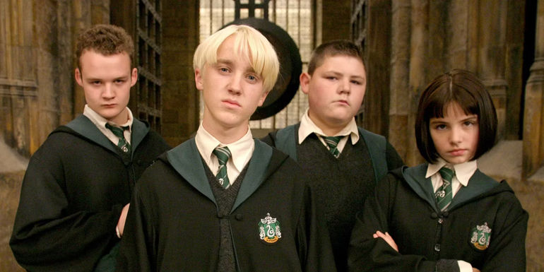 Draco with his minions in Harry Potter