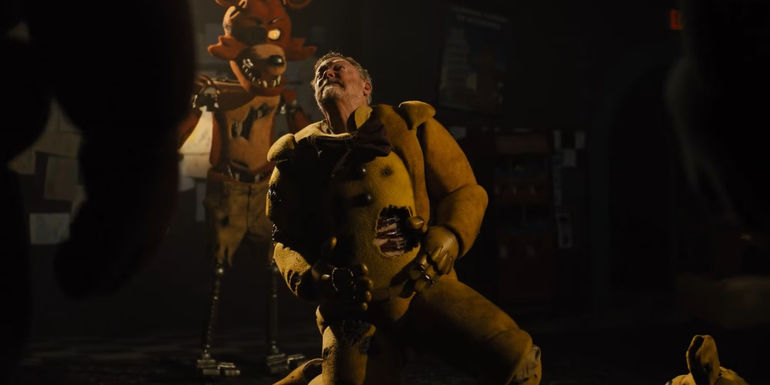 William Afton (Matthew Lillard) is Crushed By his Springlock Suit in the Five Nights at Freddy’s Movie