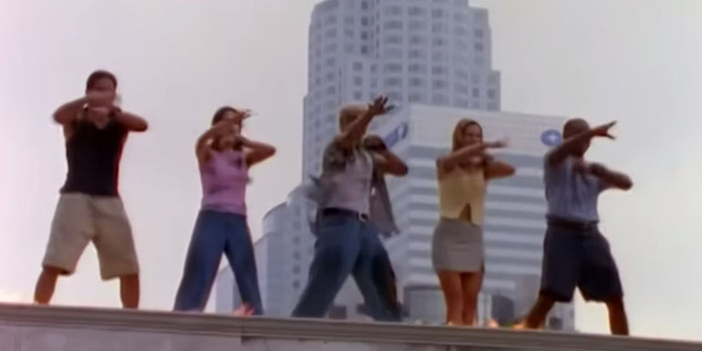 The In Space Power Rangers morphing in Countdown to Destruction