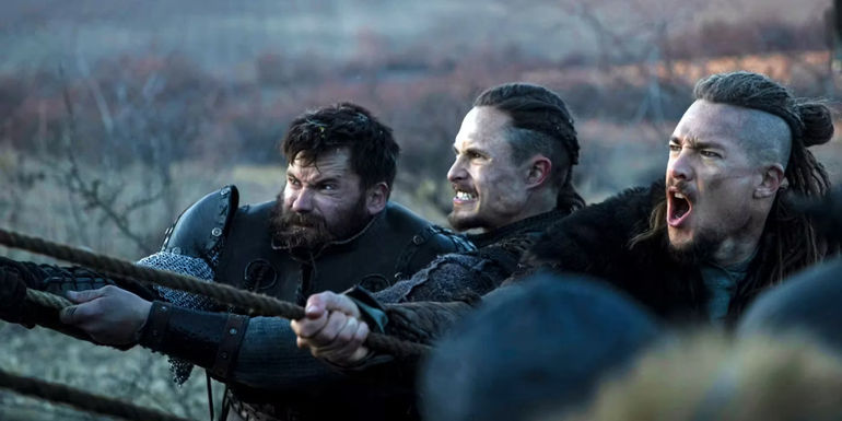 Uhtred and others in battle in The Last Kingdom Seven Kings Must Die