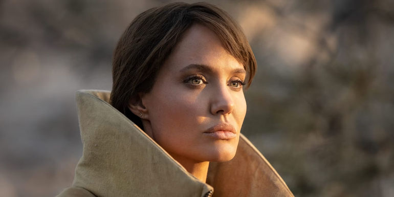 Angelina Jolie looking contemplative in Those Who Wish Me Dead.
