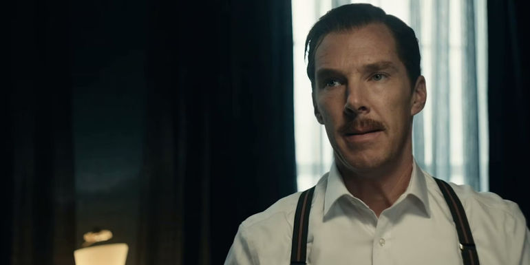 Benedict Cumberbatch looking questionable in The Courier