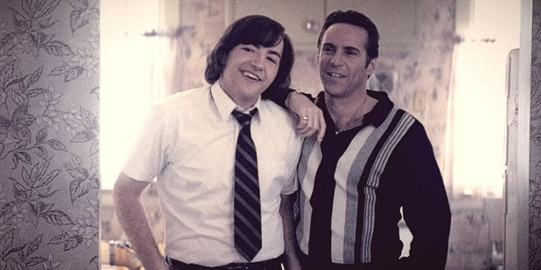 Dickie and Tony smiling together in The Many Saints of Newark