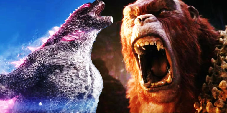 Collage of upgraded Godzilla and the Scar King in Godzilla x Kong