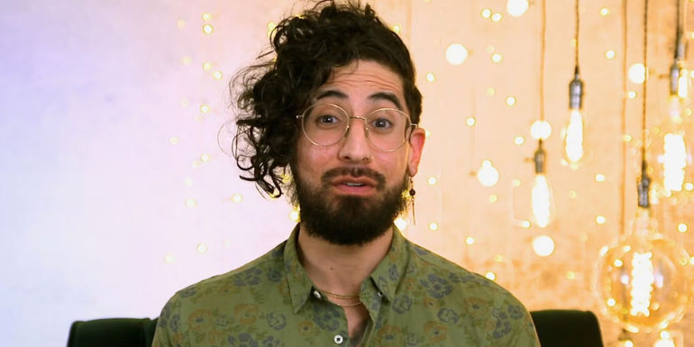 Michael Married At First Sight Season 17 in green shirt wearing glasses