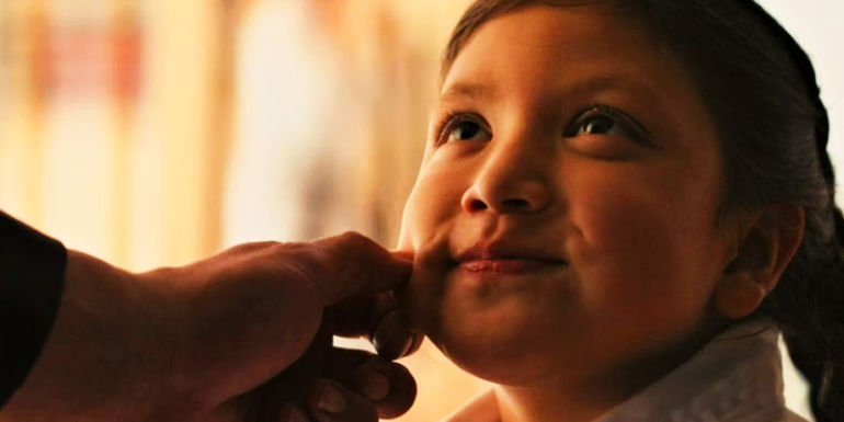 Young Maya Lopez with Wilson Fisk in Hawkeye flashback