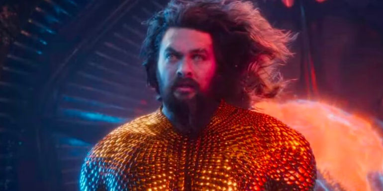 Jason Momoa underwater as Aquaman in the Lost Kingdom