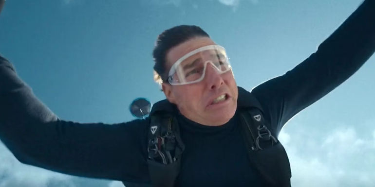Tom Cruise skydiving in Mission: Impossible – Dead Reckoning Part One
