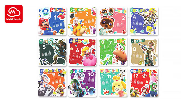 My Nintendo Store December 2023 Super Mario 2024 Calendar 2 All Pages