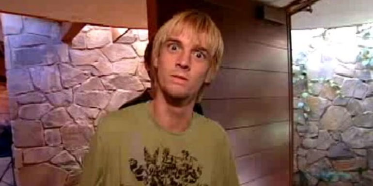 Aaron Carter making an angry face at the camera in House of Carters. (1)