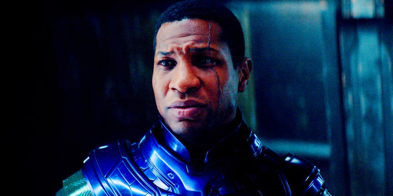 Kang (Jonathan Majors) the Conqueror speaking to Scott Lang in Ant-Man and the Wasp Quantumania