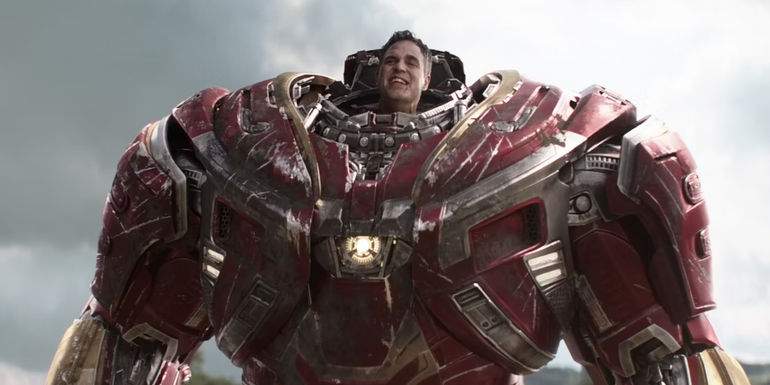 Bruce Banner wears Iron Man's Hulkbuster Armor in Avengers: Infinity War