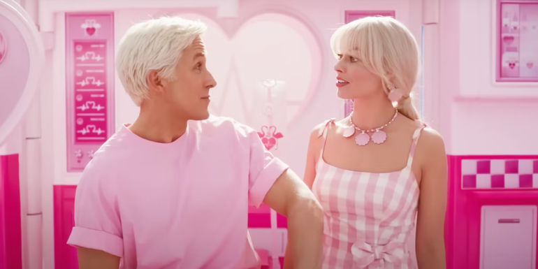 Ryan Gosling as Ken and Margot Robbie as Barbie in Barbie