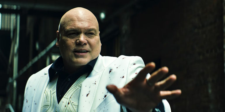 Vincent D'Onofrio As Kingpin In Bloody White Suit in Echo Show