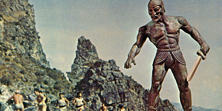 The Argonauts being chased in Jason and The Argonauts 