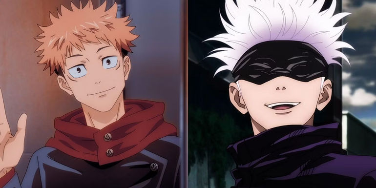 Yuji Itadori and Satoru Gojo Smiling in Jujutsu Kaisen