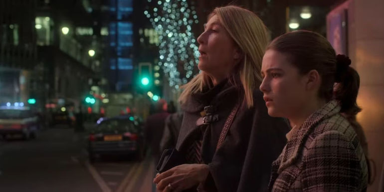 Kate (Ella Bright) and her mom seeing Diana in The Crown season 6 episode 7