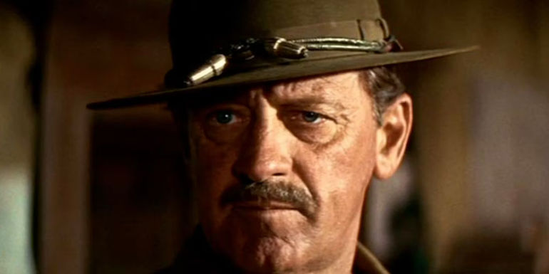 Pike Bishop (William Holden) with a stern look in The Wild Bunch