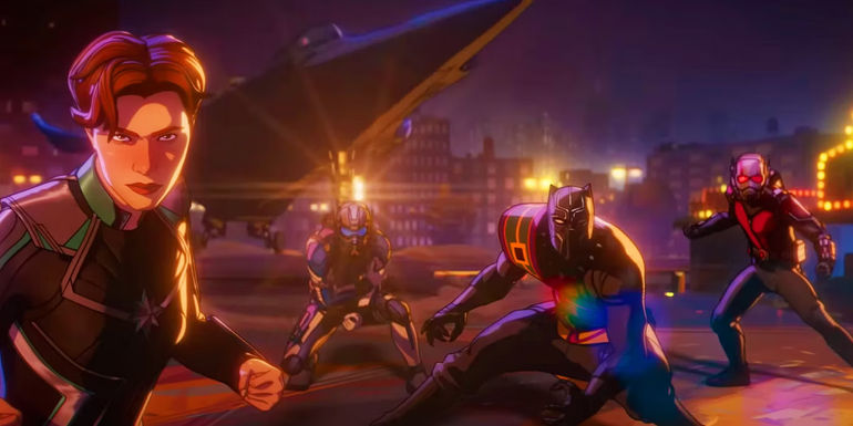 Mar-Vell, Bill Foster, T'Chaka and Hank Pym fighting Peter Quill in What If...? season 2 trailer
