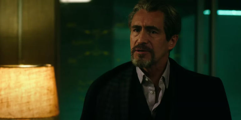 demian bichir looking serious in Godzilla vs. Kong
