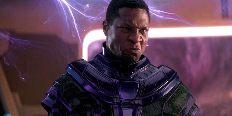 Kang (Jonathan Majors) scowls in Ant-Man and the Wasp Quantumania
