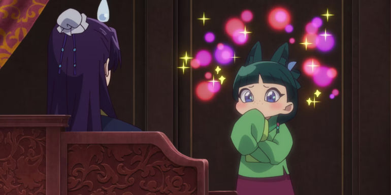 Maomao getting excited in The Apothecary Diaries