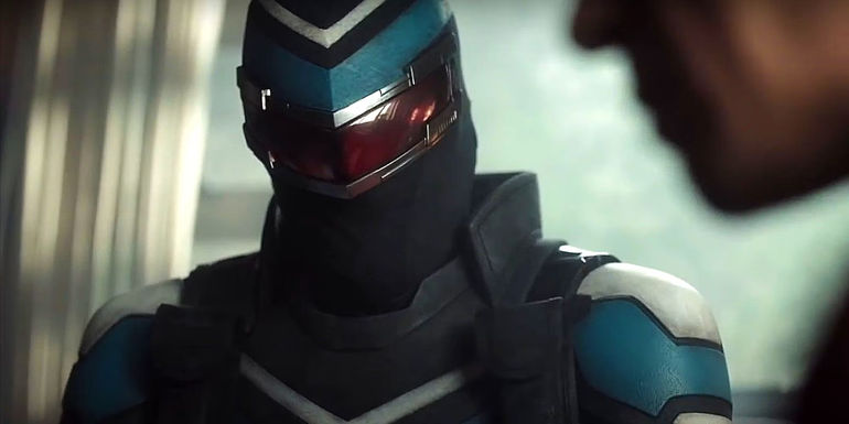 Vigilante talking with Peacemaker in his trailer in Peacemaker (2022)