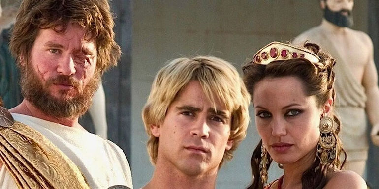  val kilmer, colin farrell, and angelina jolie in Alexander