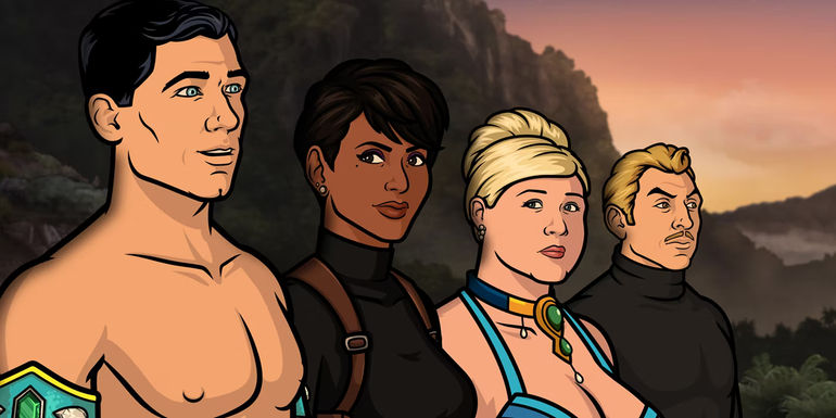 Archer, Zara, Pam and Ray in Archer Into the Cold
