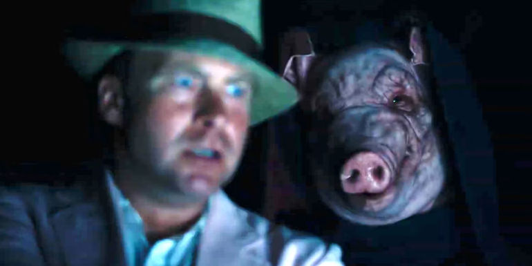 Daniel Petronijevic as Boz being attacked by new killer in Spiral: From the Book of Saw