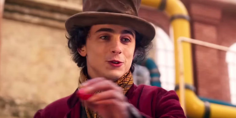 TImothee Chalamet as Willy in Wonka