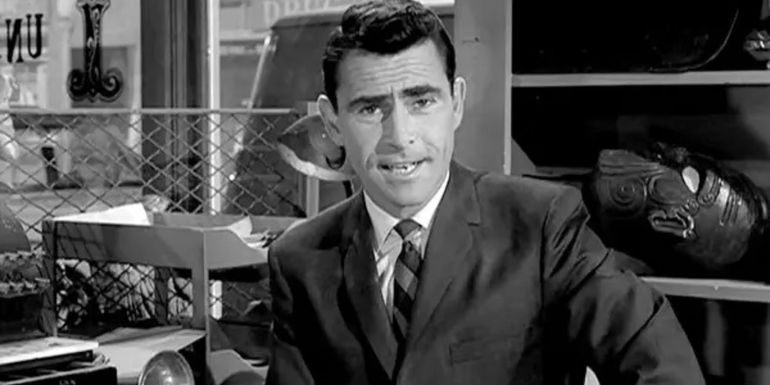 The Twilight Zone: Rod Serling narrating the episode