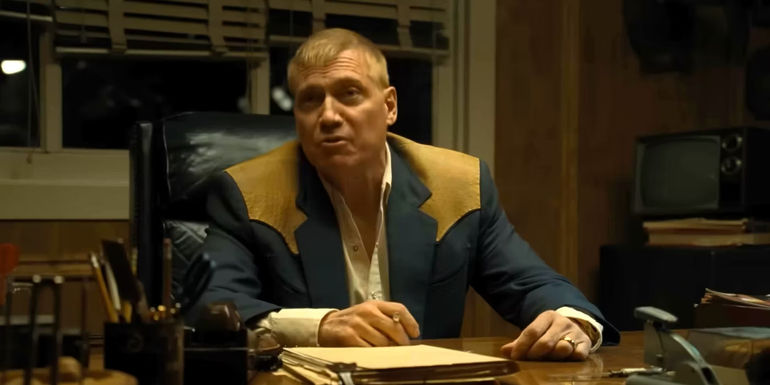 Holt McCallany as Fritz Von Erich in The Iron Claw.