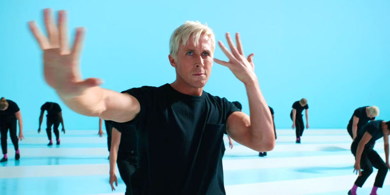 Ryan Gosling dancing to I'm Just Ken in Barbie