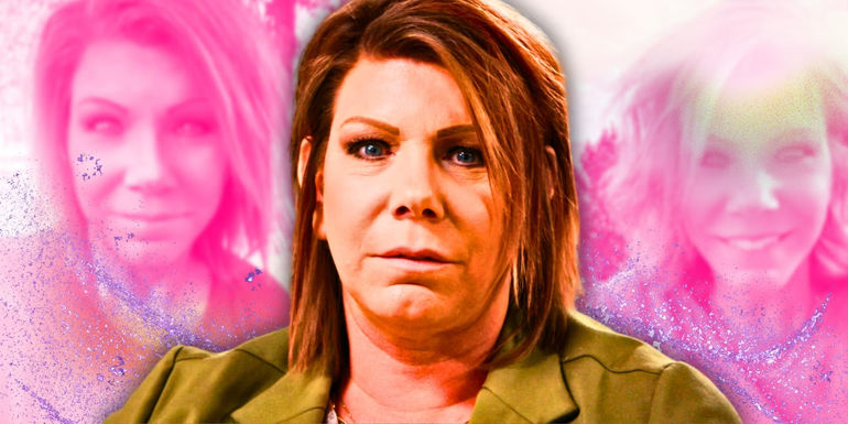Sister Wives star Meri Brown Before Weight Loss Wearing Olive Green Shirt With Short Hairstyle