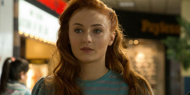 Sophie Turner as Jean Grey at the mall in X-Men: Apocalypse