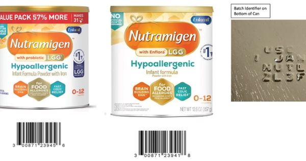 Cục An toàn thực phẩm đình chỉ phân phối lô sữa công thức Nutramigen tại Hoa Kỳ