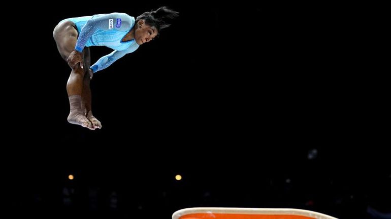 Simone Biles Shatters Records on Day 1 of World Artistic Gymnastics Championships