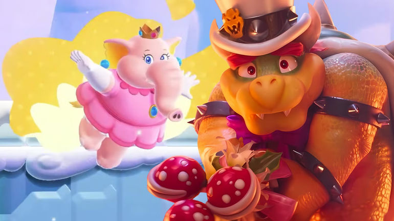 Unleashing Chaos: Bowser's Astonishing Encounter with Empowered Elephant Peach!