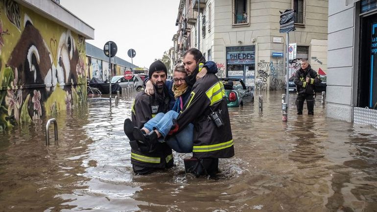 Lake Como overflows due to severe storm in Northern Italy