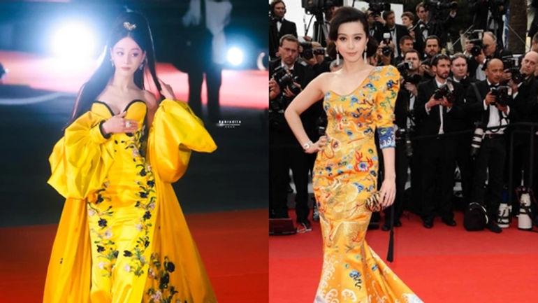 Đối thủ gợi cảm: Địch Lệ Nhiệt Ba gây tranh cãi với phong cách lộng lẫy của Phạm Băng Băng trên thảm đỏ