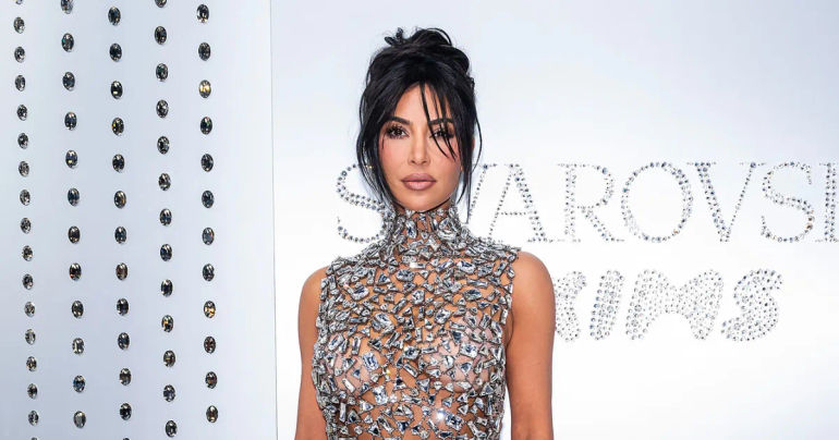 Kim Kardashian Shimmers in Swarovski Crystals at Grand Opening of New York City Flagship Store