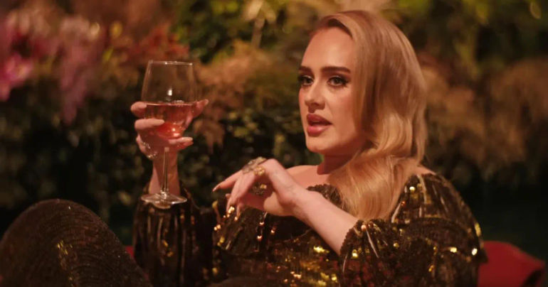 Adele Indulges in Red Wine to Embrace the Cozy Weather
