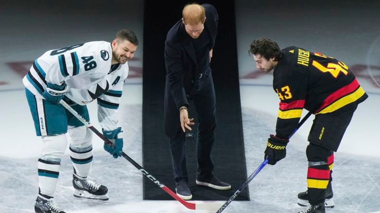 Prince Harry takes part in NHL game, dropping ceremonial puck