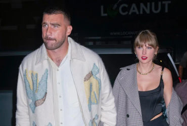 Celebrities Taylor Swift and Travis Kelce Attend Kansas City Holiday Party with Patrick and Brittany Mahomes