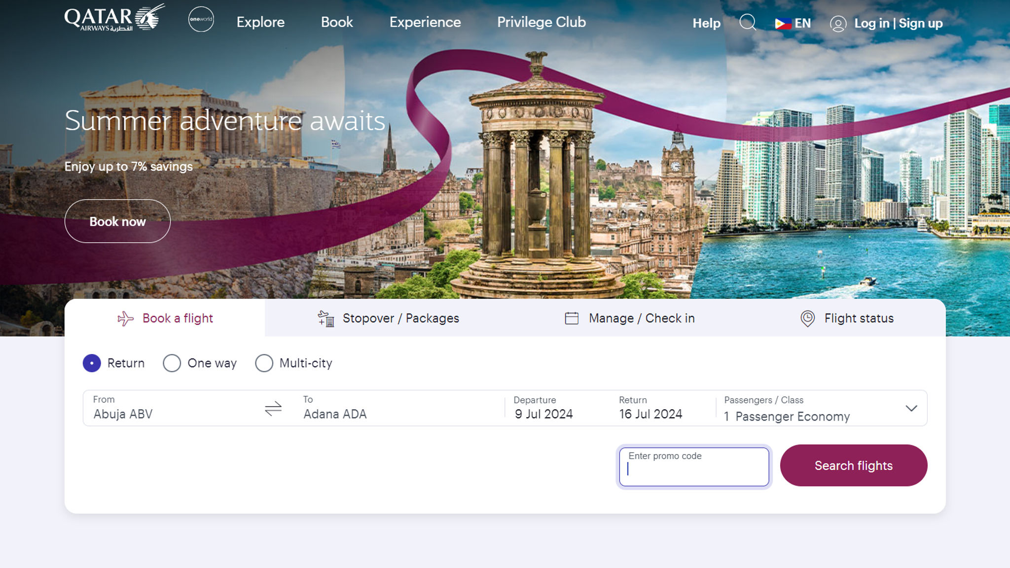 How to use coupon for Qatar Airways