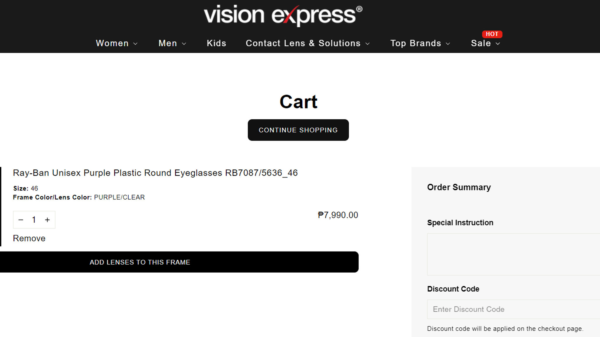 How to use coupon for Vision Express