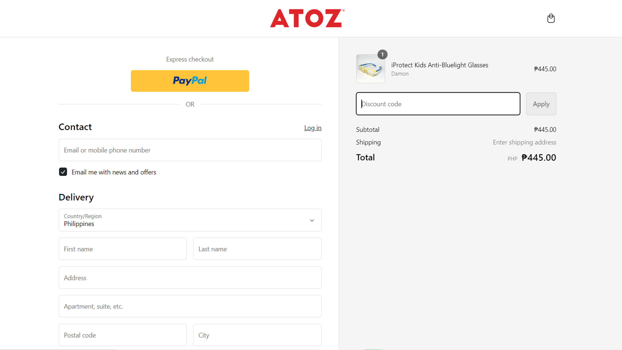 How to use coupon for Atoz